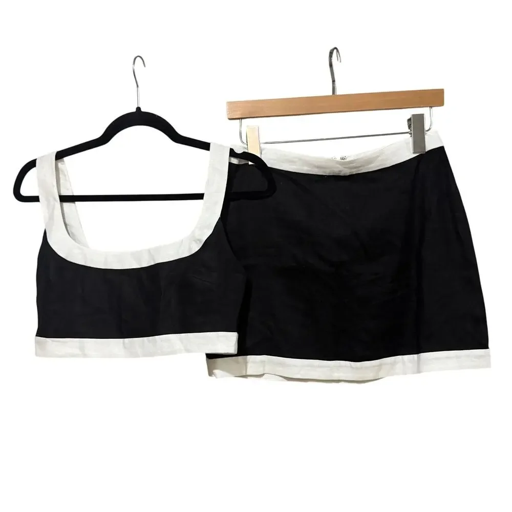 New Reformation Robbie Linen Two Piece Set